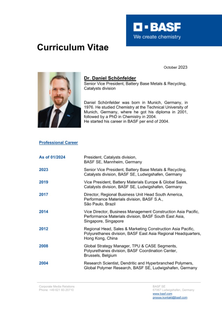 CV Schoenfelder en October 2023 CV Schoenfelder en October 2023
